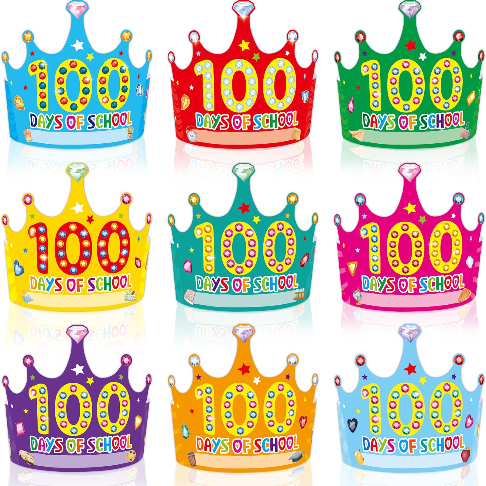 WorldBazaar classroom crowns create a colorful celebration setup.