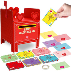 WorldBazaar valentines mailbox open, inner space for cards and messages