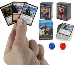 World's Smallest MTG Ajani vs Nicol Bolas duel decks in miniature form for collectors.