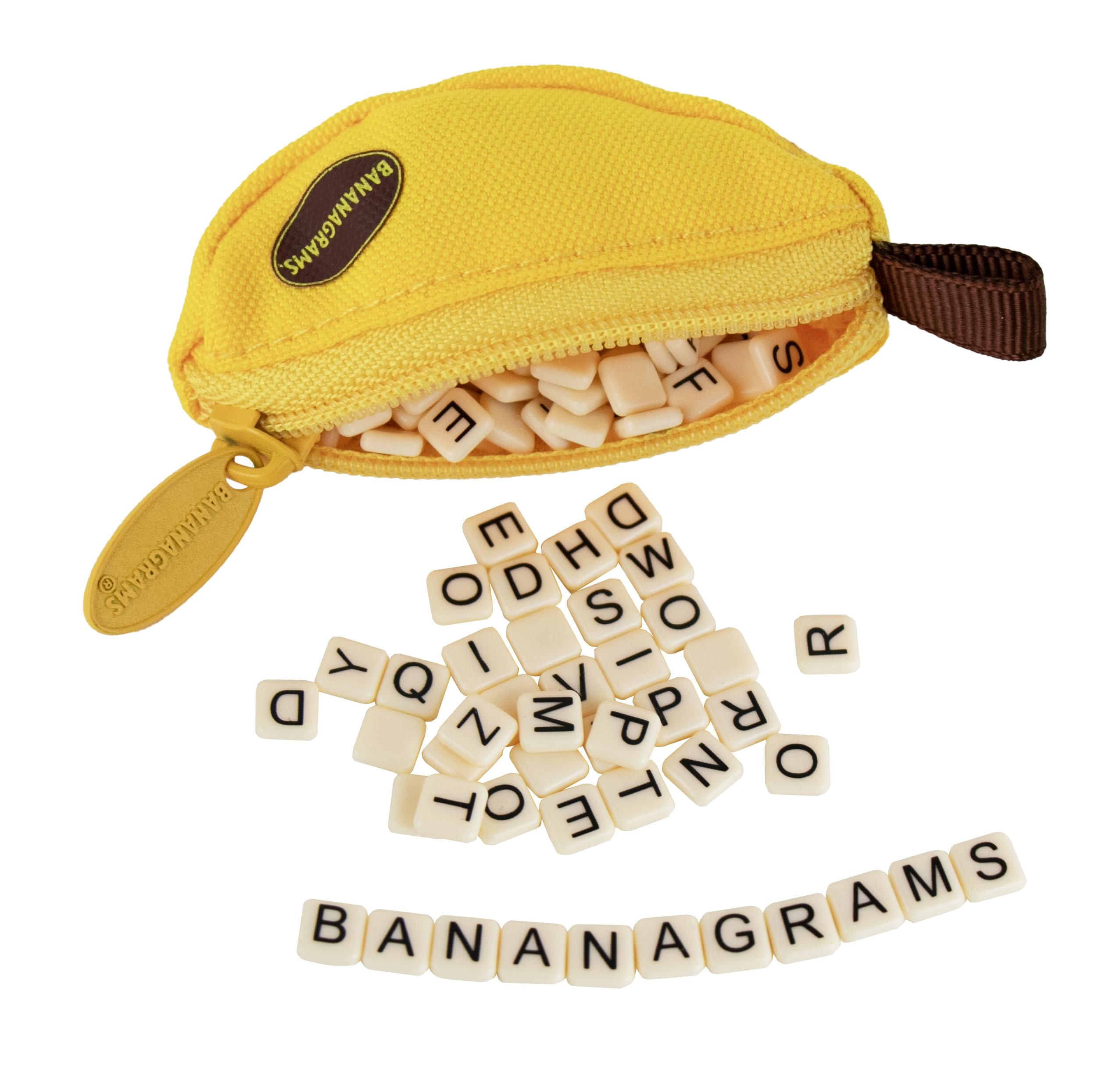 World's Smallest Bananagrams action shot for quick rounds anywhere.