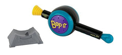 World's Smallest Bop It display stand helps showcase the mini game on a shelf.