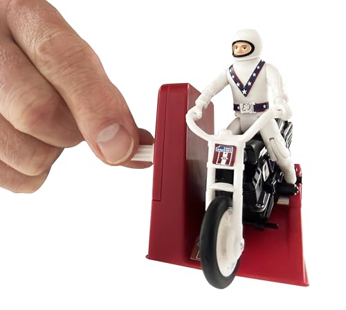 World's Smallest Evel Knievel stunt bike with authentic mini design for play and collection