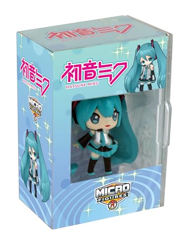 Hatsune Miku micro figure with three-point articulation for dynamic posing.