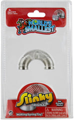 World's Smallest Slinky miniature walking toy for desk fun and on-the-go play.