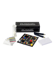 World's Smallest Pictionary Game pieces inside the box ready for quick, social play