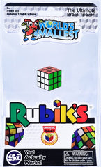 World's Smallest Rubik's Cube in hand showing compact travel-ready design