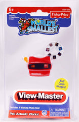 World's Smallest View-Master miniature reel highlights retro Fisher-Price design for desk fun.