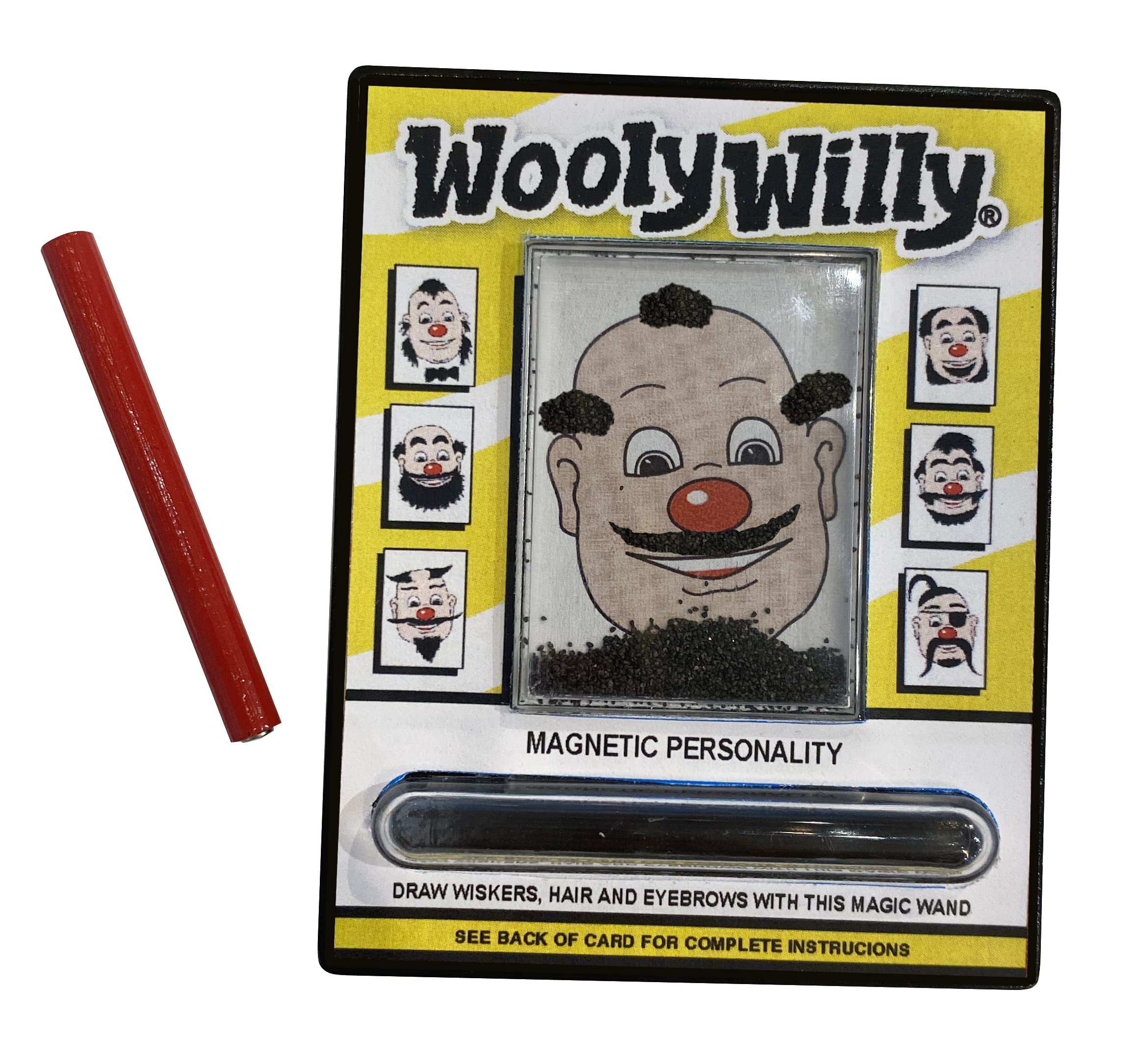 World's Smallest Wooly Willy ultra-compact size fits in a pocket for travel fun.