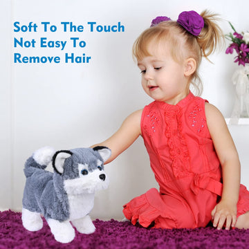 WorWoder Alaska plush dog head tap trigger enables quick play interactions.