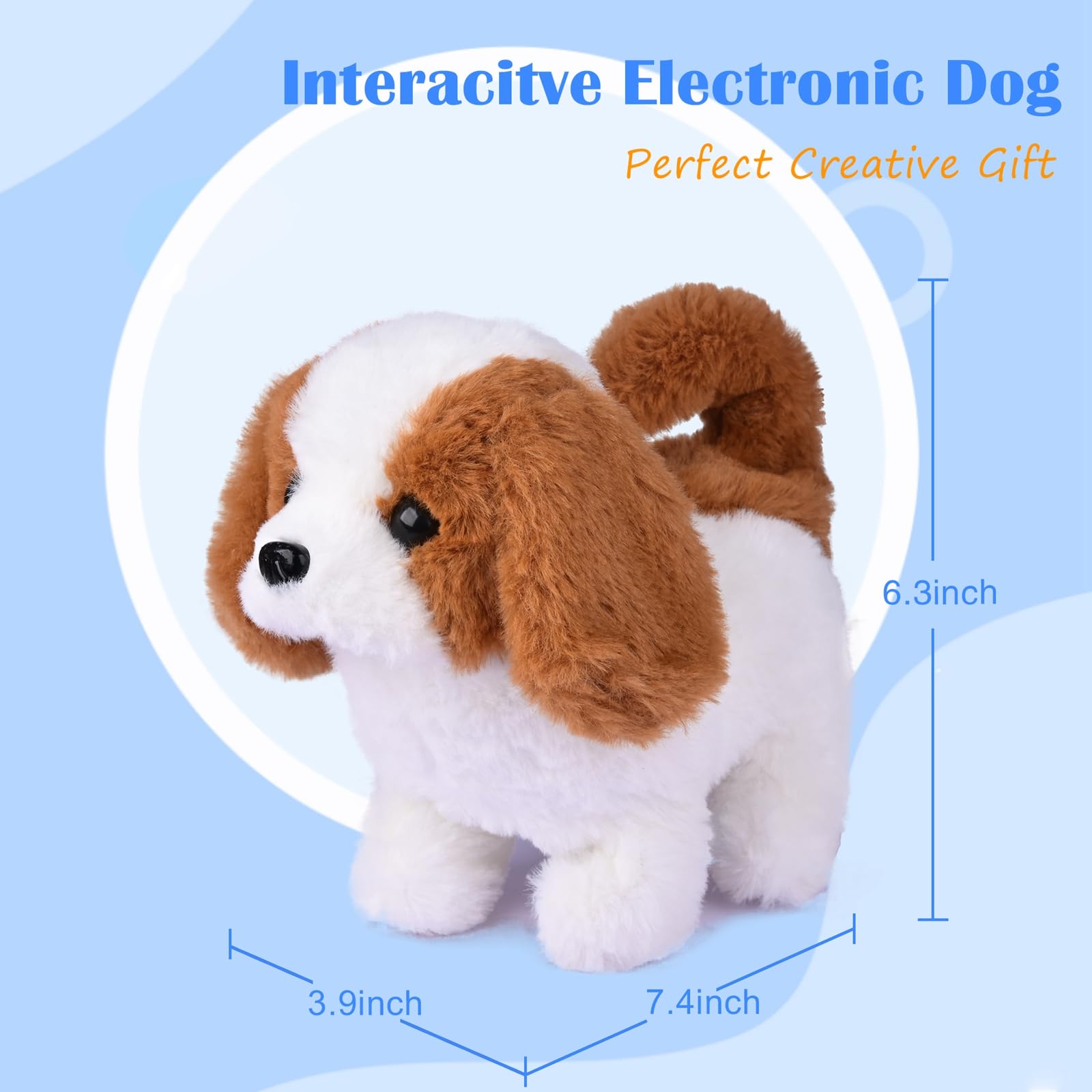 WorWoder plush Saint Bernard toy barking feature for imaginative play.