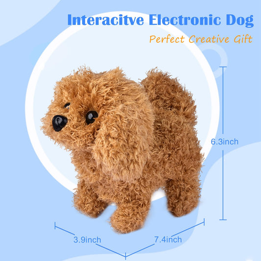 WorWoder Plush Teddy Dog barking feature for imaginative stories.