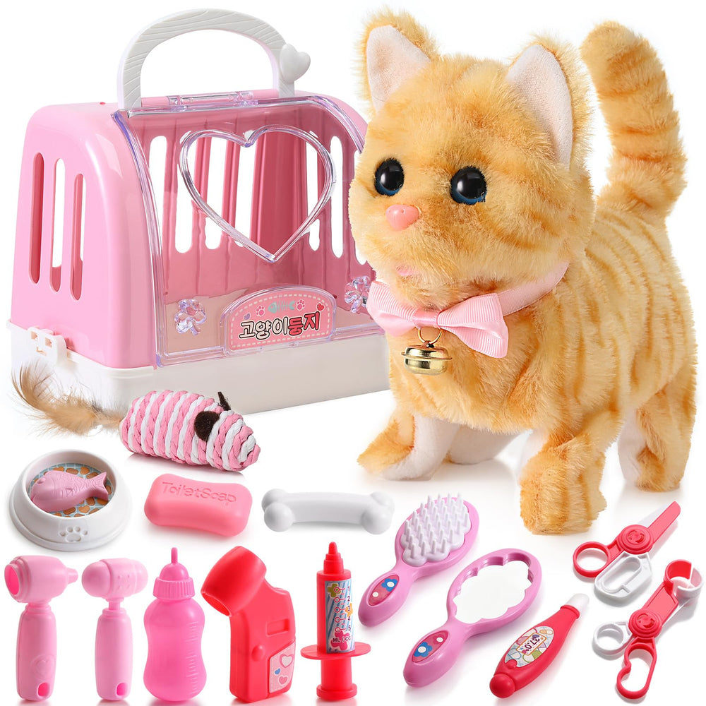 WorWoder robot plush cat walk enables engaging interactive play.