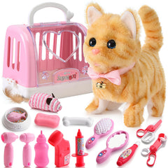 WorWoder robot plush cat walk enables engaging interactive play.