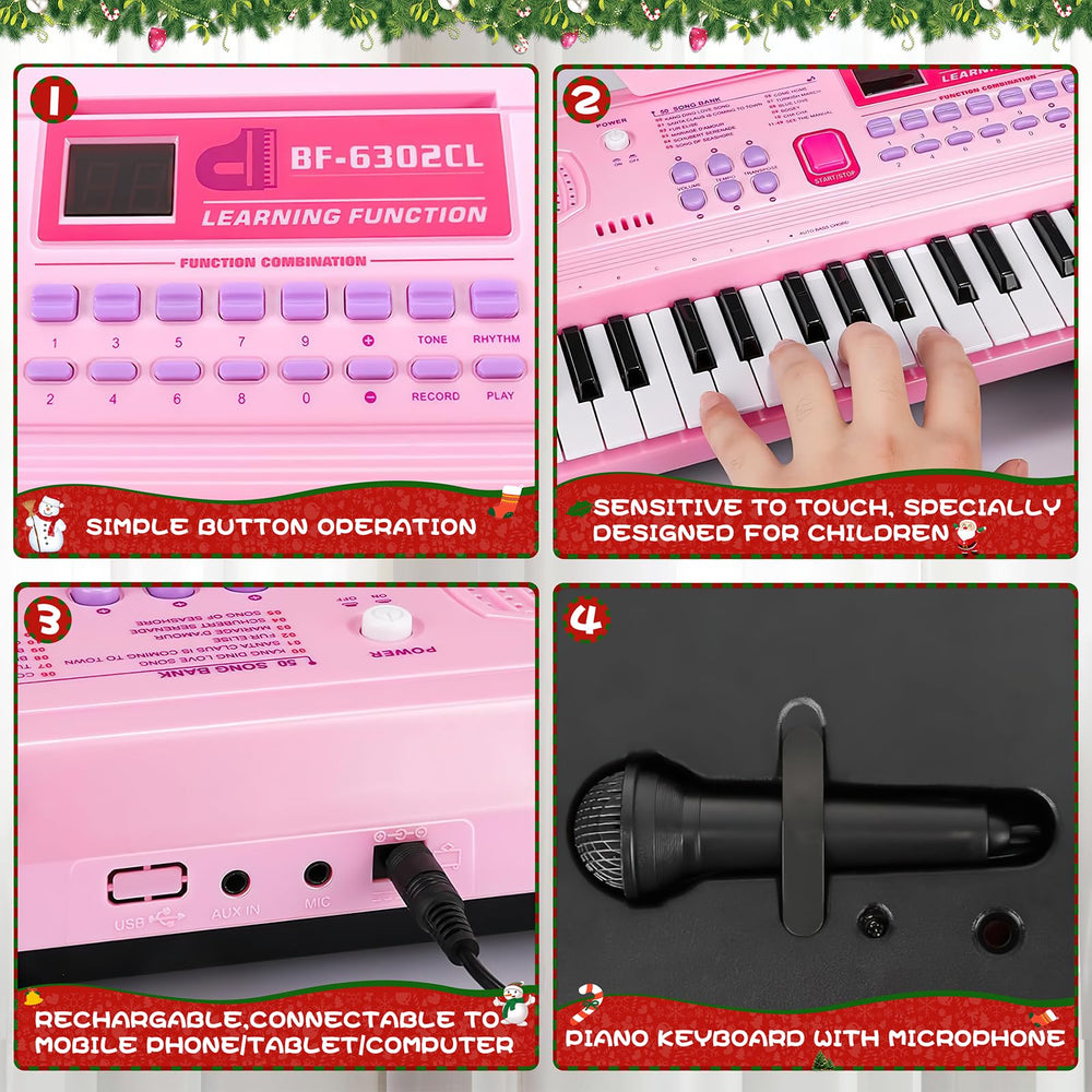 WOSTOO 61-key kids piano on desk demonstrates home practice convenience.
