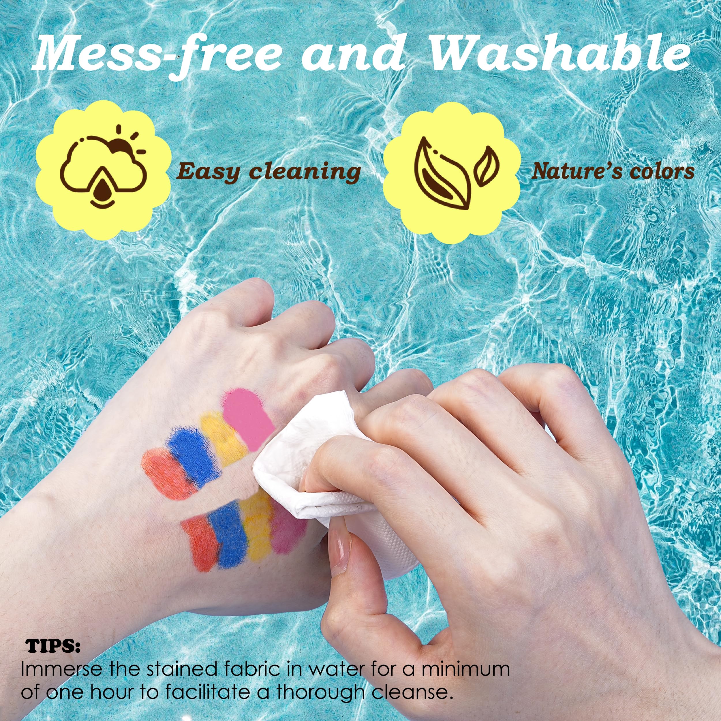 WOSWEL dot markers close-up on toddler-friendly grip for tiny hands