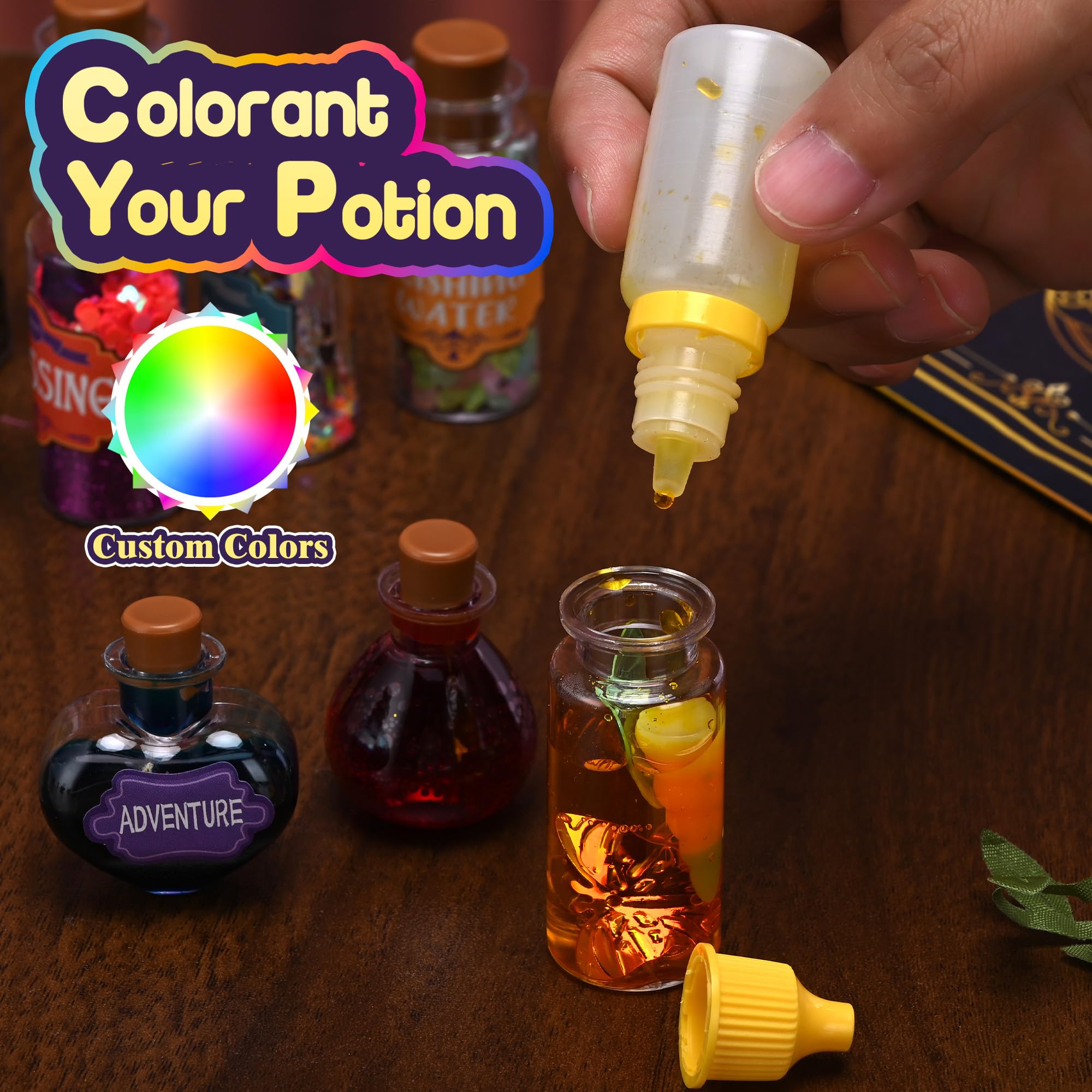 Wothfav 22-magic-bottles enabling creative potion making sessions.