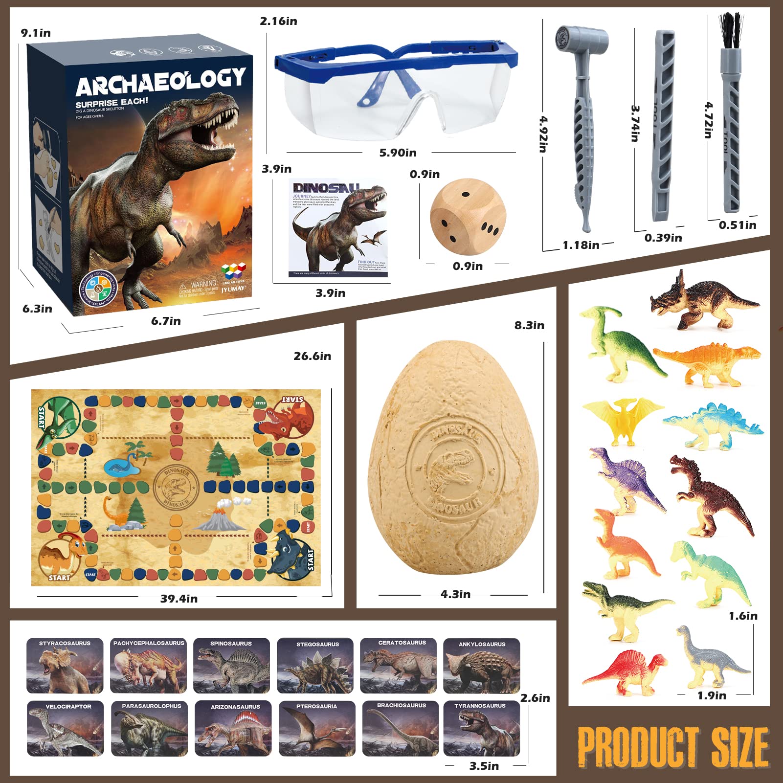 Twelve dinosaur figures invite storytelling and collaborative exploration during playtime.