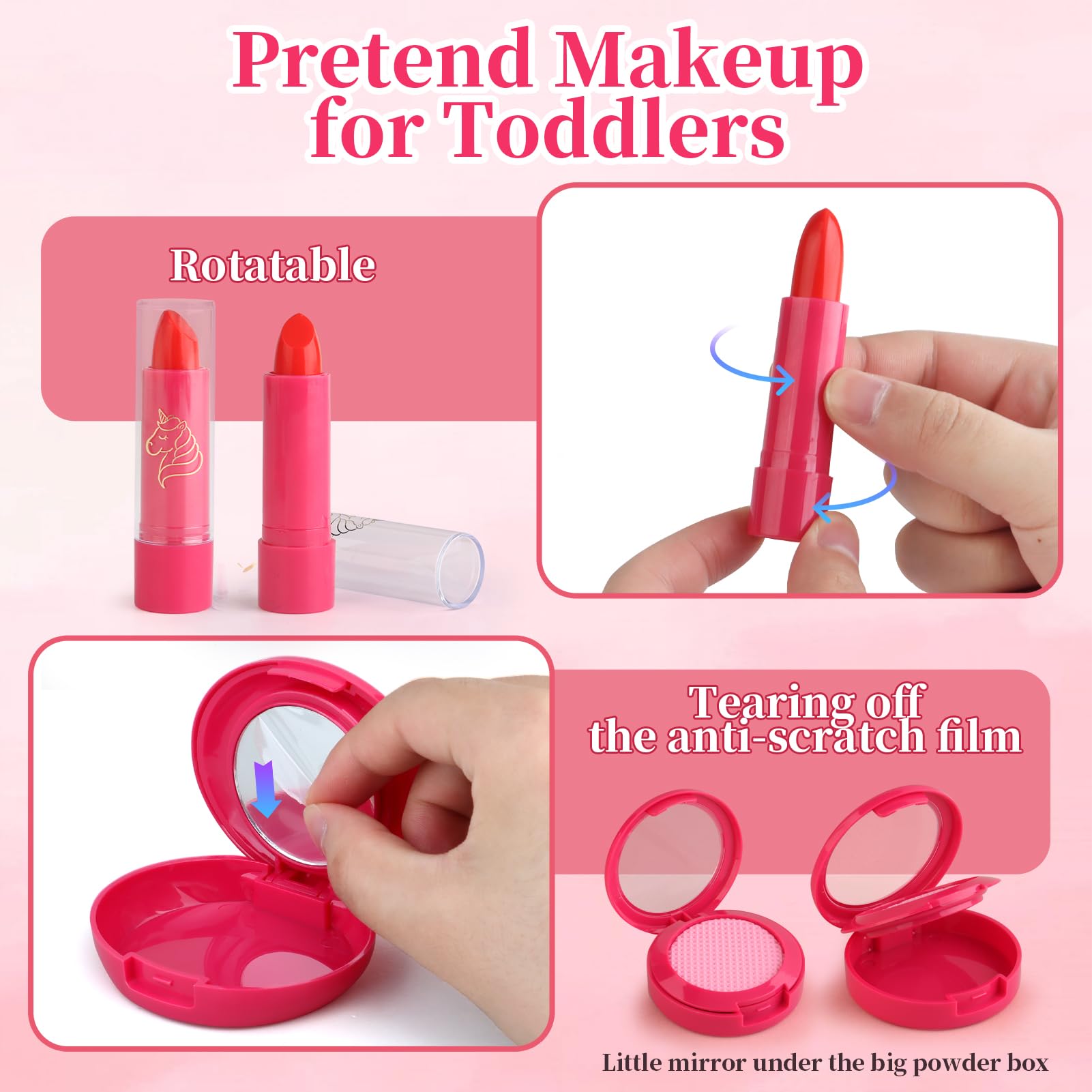 Woumserta lipstick for pretend play encourages storytelling and color exploration