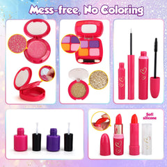 Woumserta safe materials highlight mess-free pretend makeup moments.