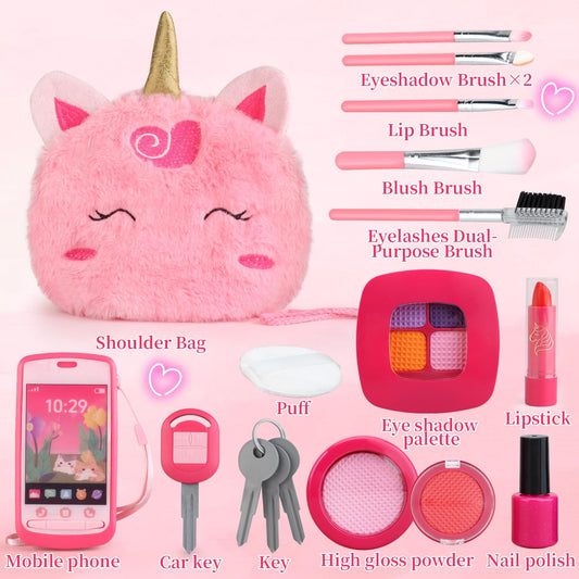 Woumserta makeup brush set helps kids practice fine motor skills during pretend play