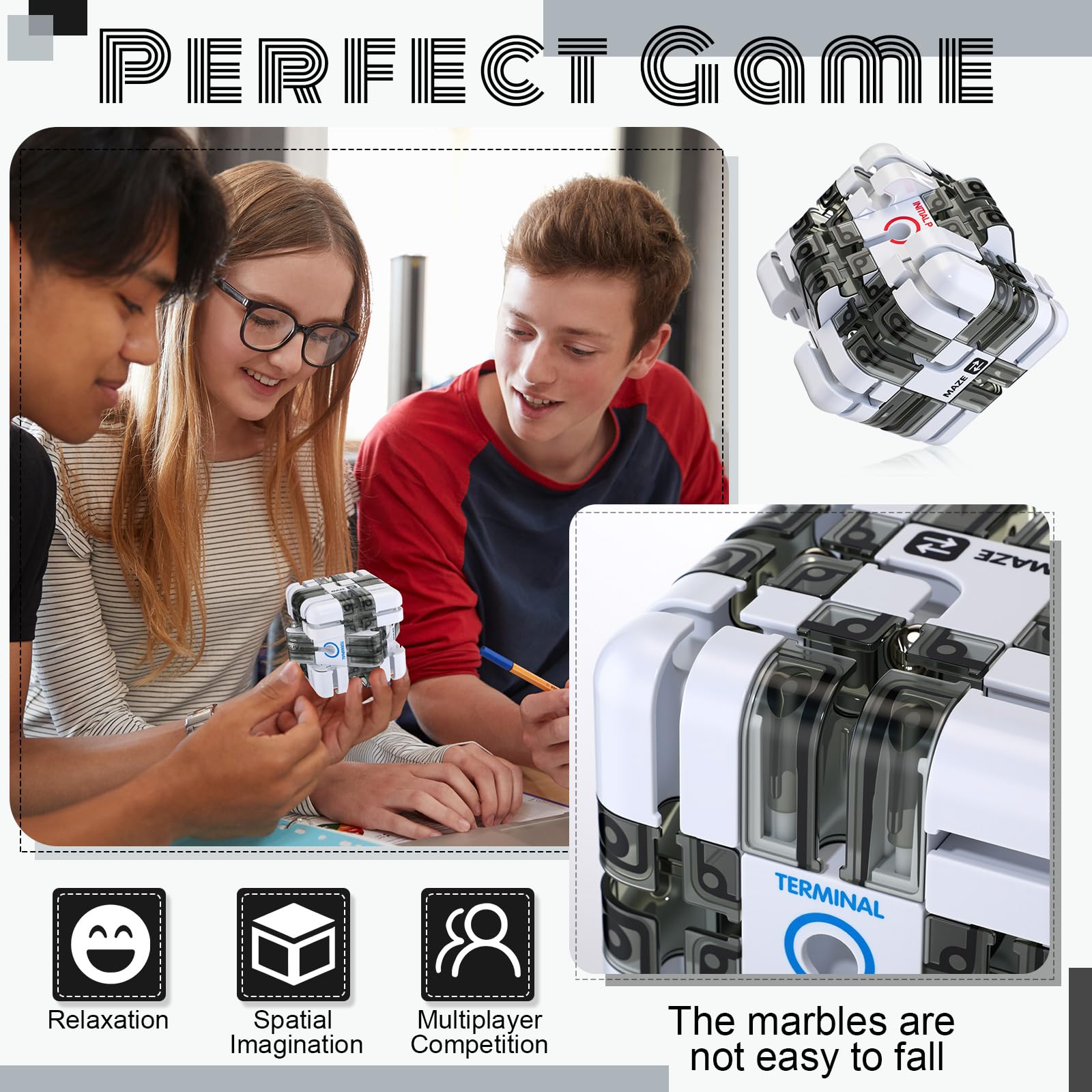Wovnet portable fidget cube ideal for focus during waiting or studying.
