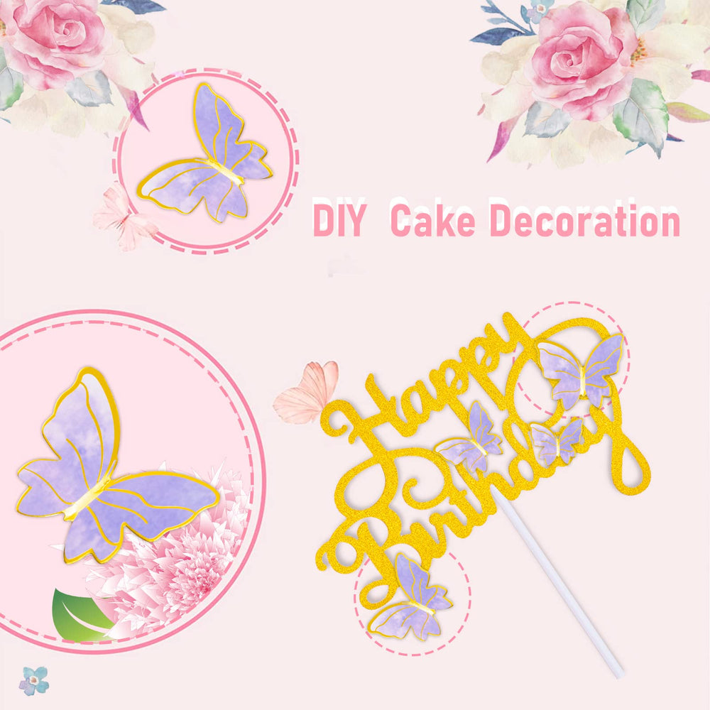 WOW DING 3D butterfly cake toppers decorate cupcakes and pastries beautifully
