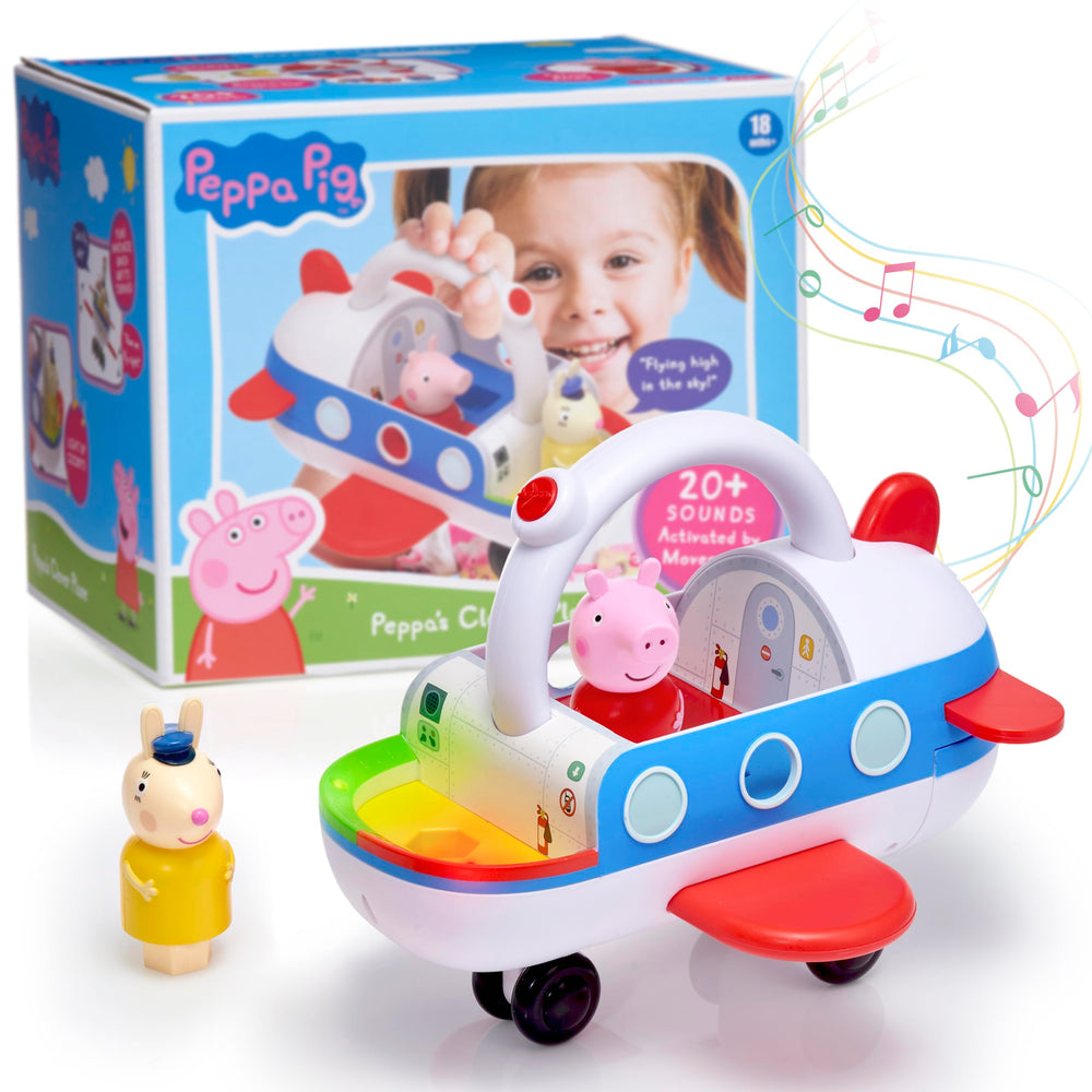 Wow! Stuff Peppa Pig Clever Plane motion detection enhances imaginative flight play.