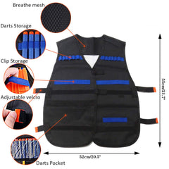 Wowang Nerf Vest Kit reload clips highlighting quick reload capability