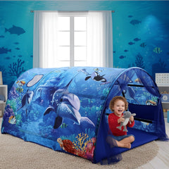 Wowangce Blue Gauze Curtains – charming windows for cozy play