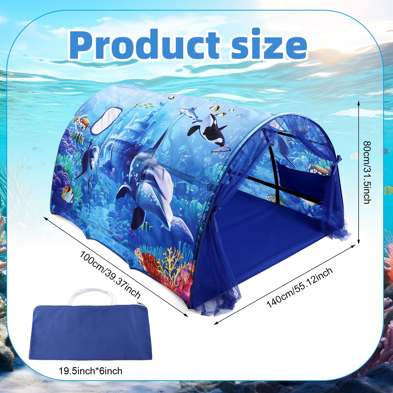 Wowangce Ocean Bed Tent with twin design for shared play