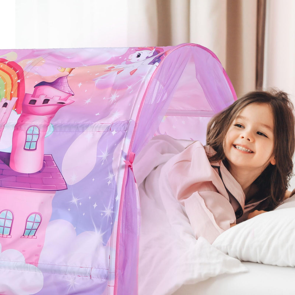 Wowangce Unicorn Bed Tent castle-pattern design sparks fairy-tale adventures
