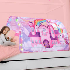Wowangce Unicorn Bed Tent foldable carry bag simplifies transport