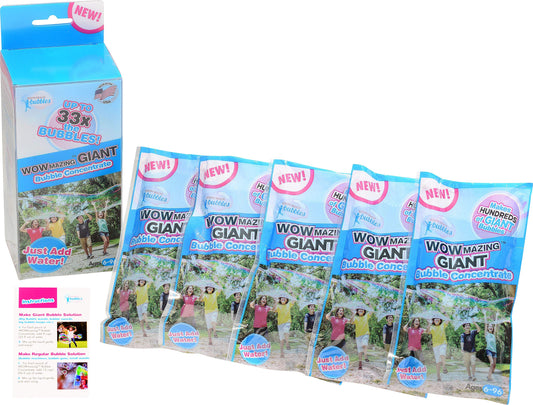 WOWMAZING big bubbles refill 4 gallons for outdoor play and long-lasting bubbles