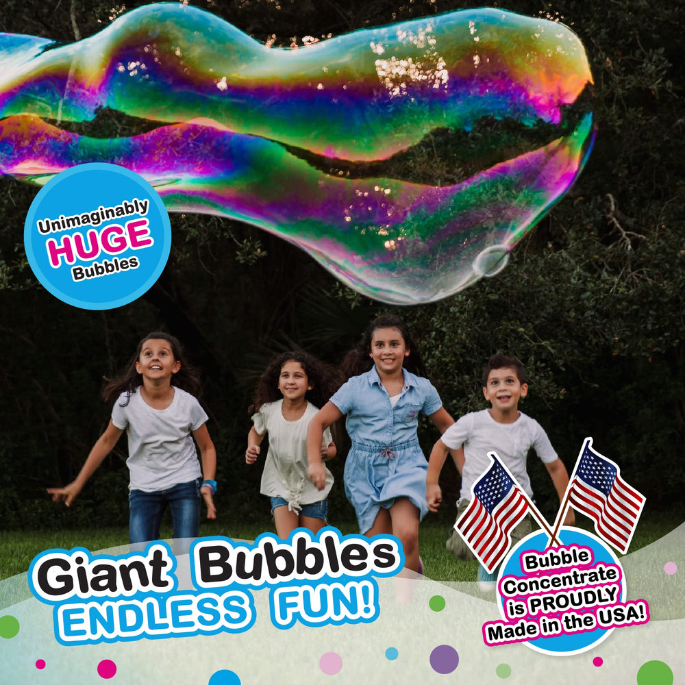 WOWMAZING bubble wands with solution for safe, impressive outdoor bubbles