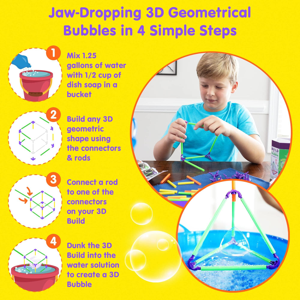 WOWMAZING Build-A-Bubble instruction booklet guiding projects
