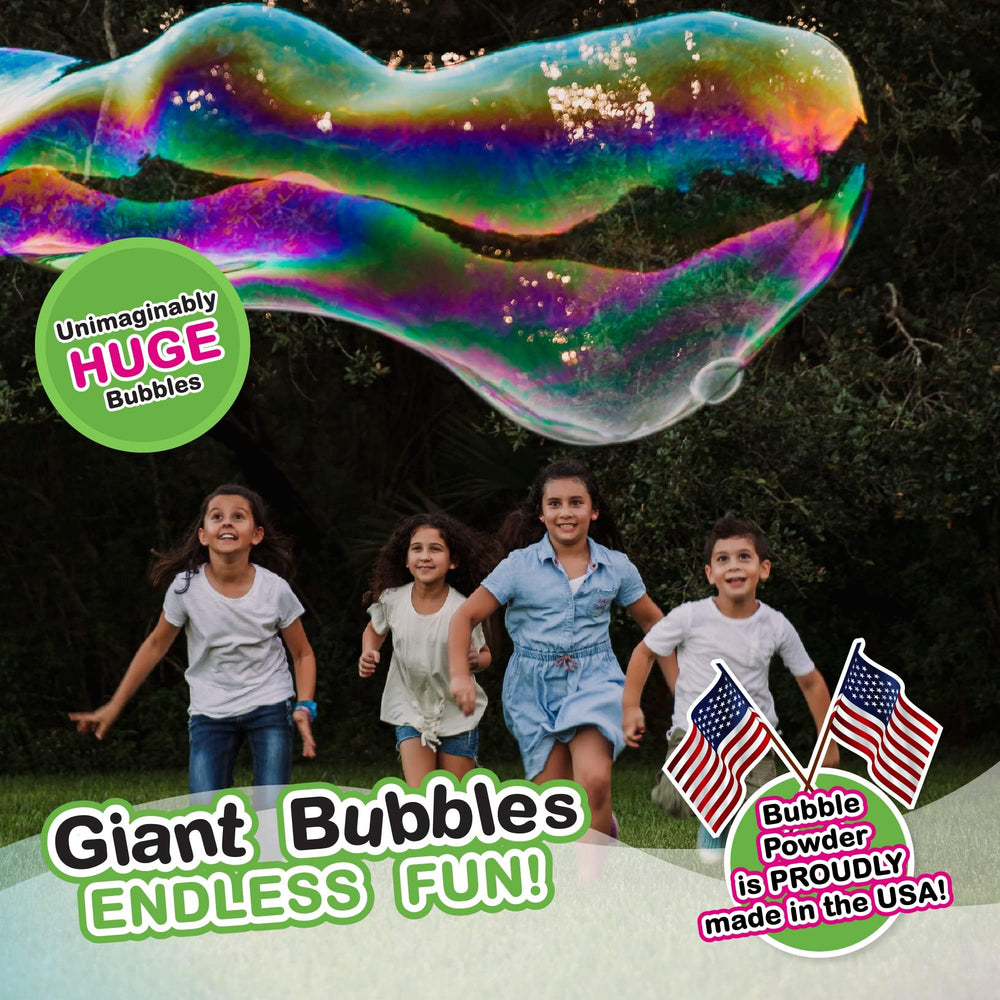 WOWMAZING giant bubble powder kit displayed for easy setup