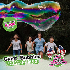 WOWMAZING giant bubble powder kit displayed for easy setup
