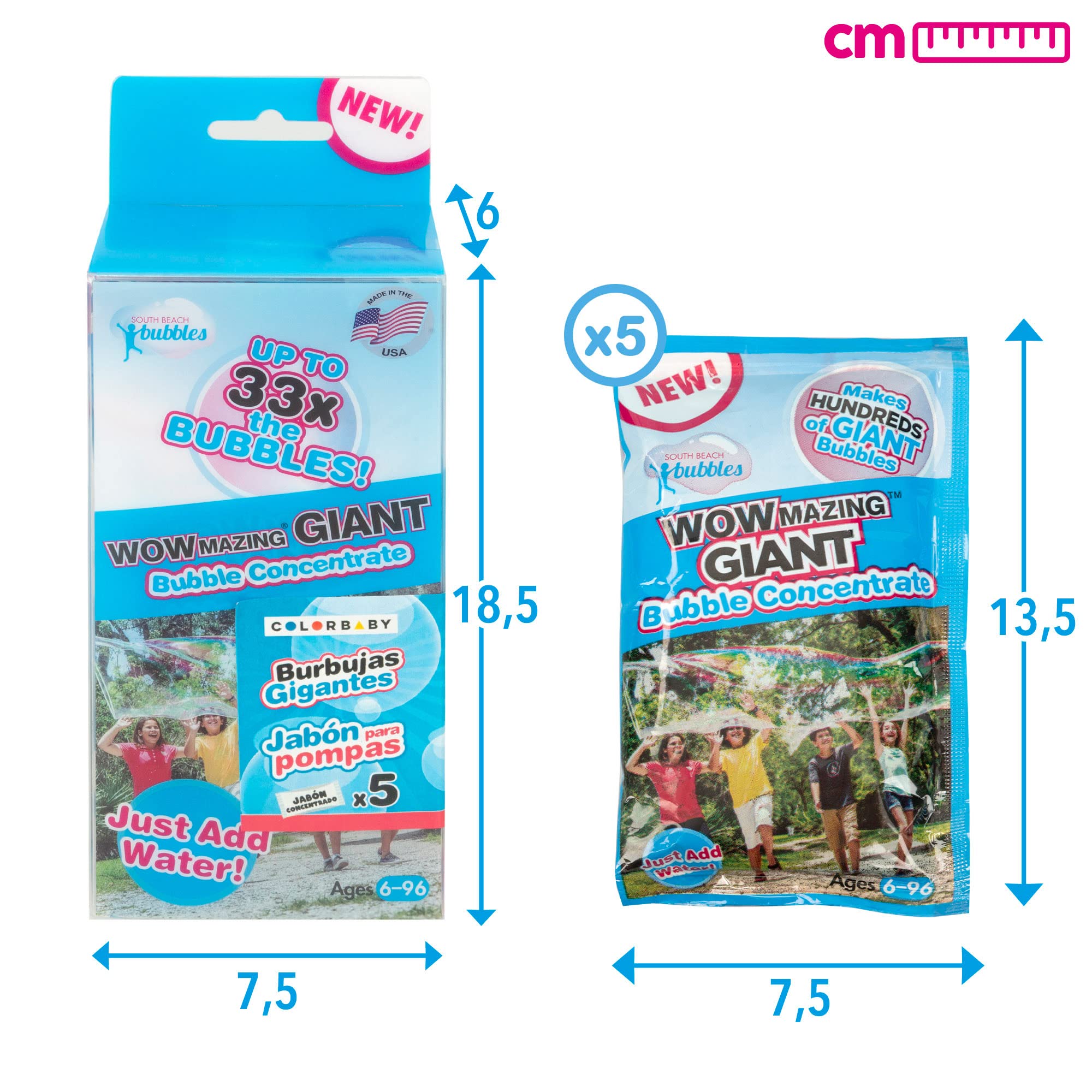 WOWMAZING USA-made bubble solution for premium bubble moments with kids