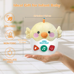 WOWOHAGE Plush toy with hanging ring attaches to strollers for on-the-go play.