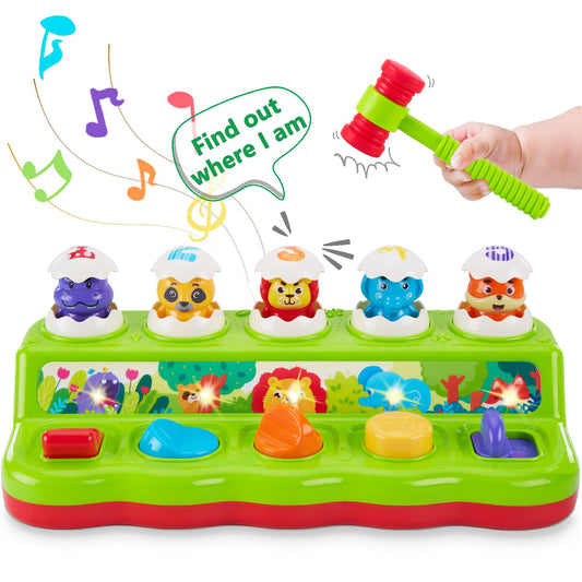 WOWOHAGE pop-up pals toy promotes early sensory exploration and cause-and-effect learning.