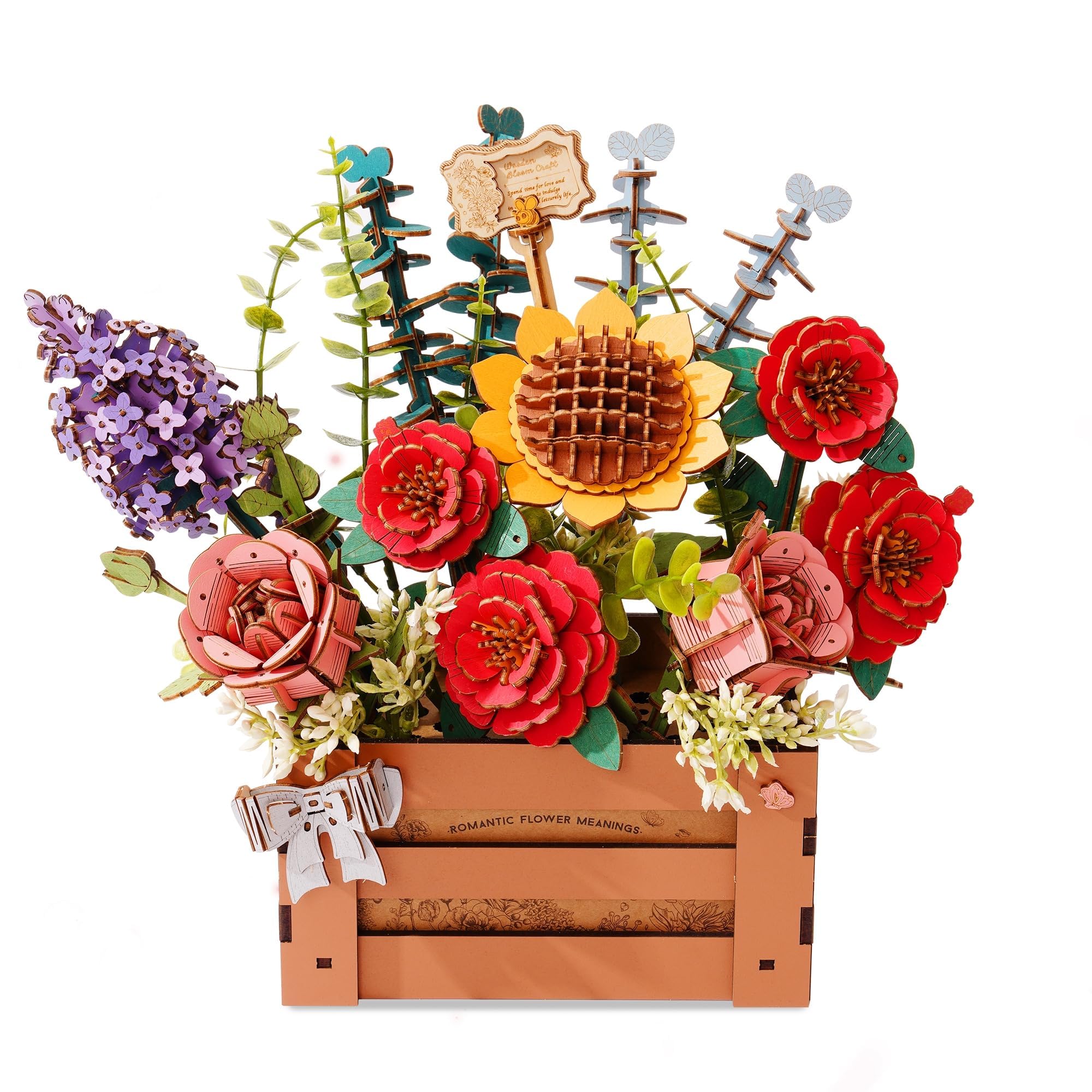 Wowood Bloom Box assembly shows wooden petals taking shape for a calming, rewarding DIY project.