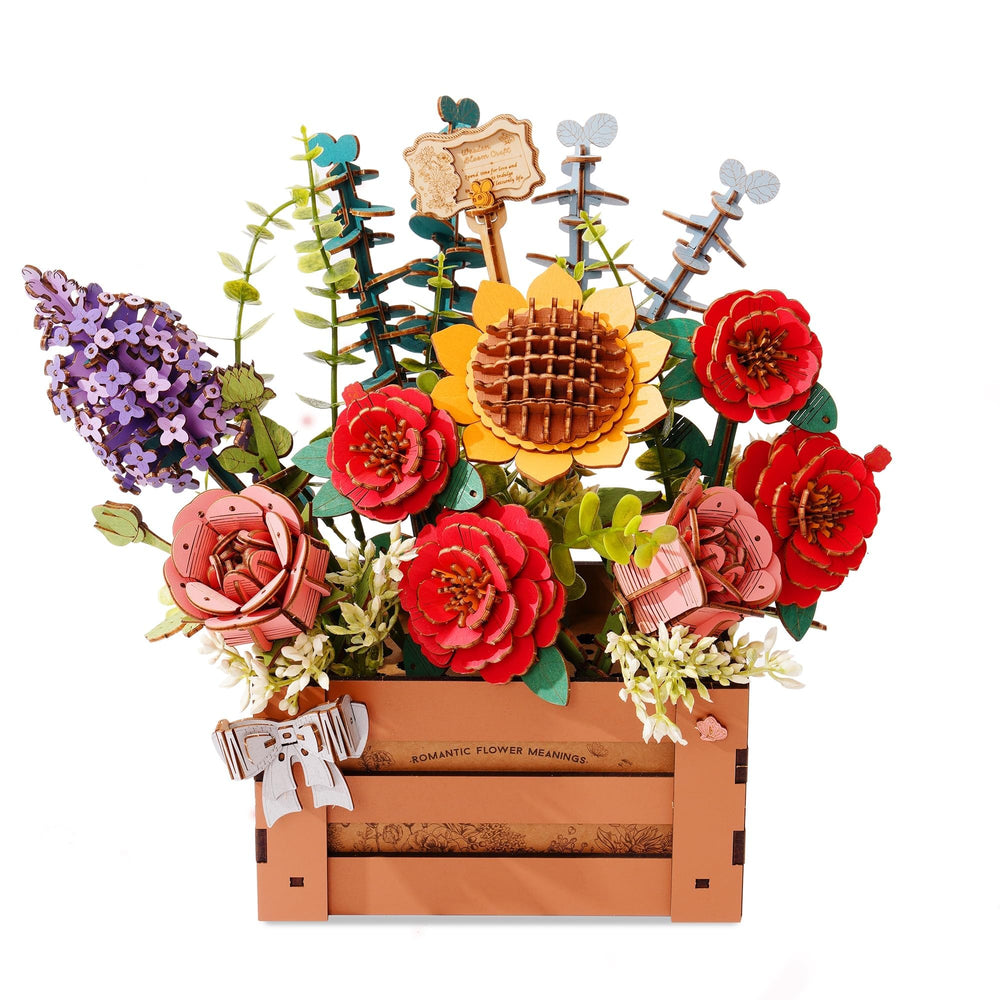 Wowood Bloom Box assembly shows wooden petals taking shape for a calming, rewarding DIY project.