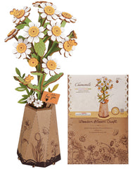 Wowood chamomile 3D puzzle, engaging wooden craft for relaxation and display.