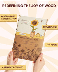 Wowood desk decor sunflower wood art adds natural charm to home or office