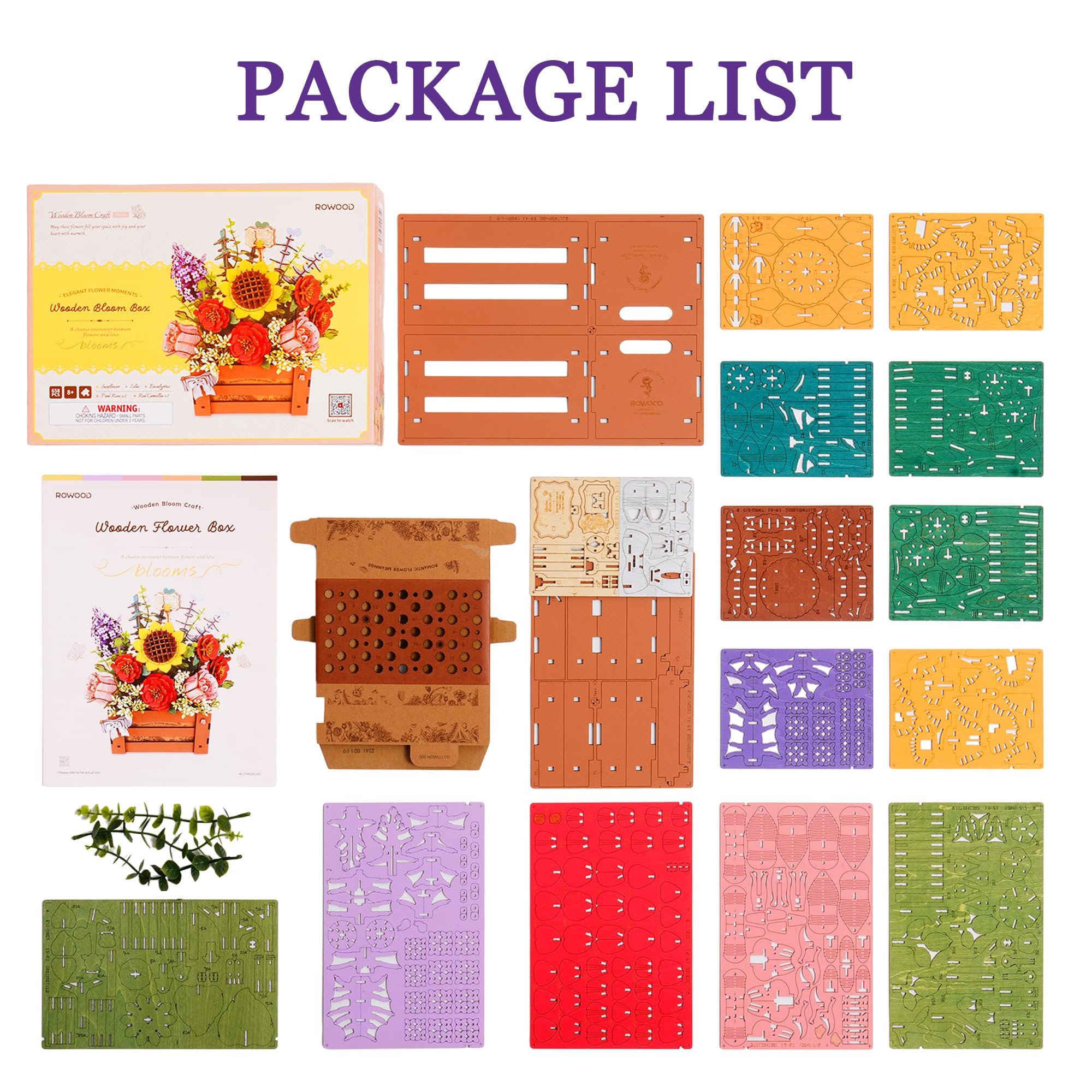 Wowood flower puzzle displayed on a shelf highlights natural beauty and craftsmanship.