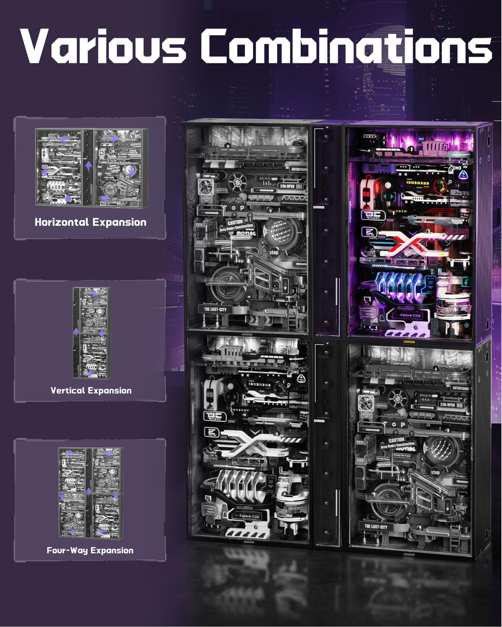 Wowood lift modules enable vertical and horizontal expansions for evolving designs.