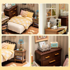 Wowood model decor on desk, adding a charming diorama touch.