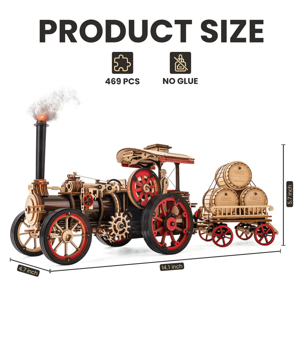 Wowood steam locomotive gear shift demonstrates three-speed setup for realism