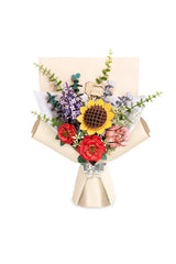 Wowood sunflower 3D puzzle bouquet ready for display and gifting.