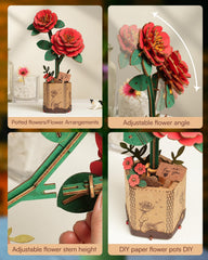 Wowood wood flower assembly project offers a rewarding keepsake after completion.